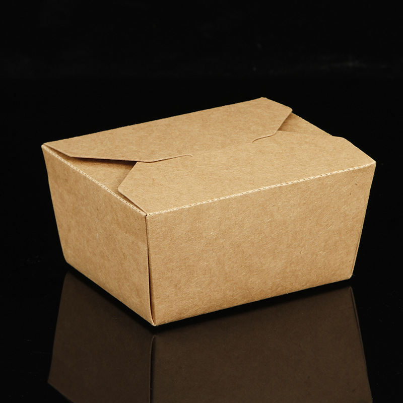 一次性纸质餐盒定做长方形食品外卖打包盒炸鸡烤肉牛皮纸餐盒定制