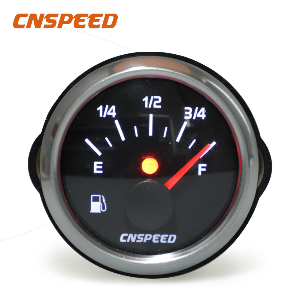 跨境热销12v/24v汽车改装仪表油量表52mm通用精准防水燃油油位表