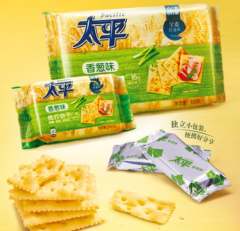 太平苏打饼400g多口味早餐代餐梳打饼干下午茶休闲零食可比克批发