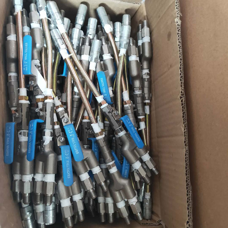 水固化高压注浆机配件牛油头连接杆双液灌浆机双液组合开关不锈钢