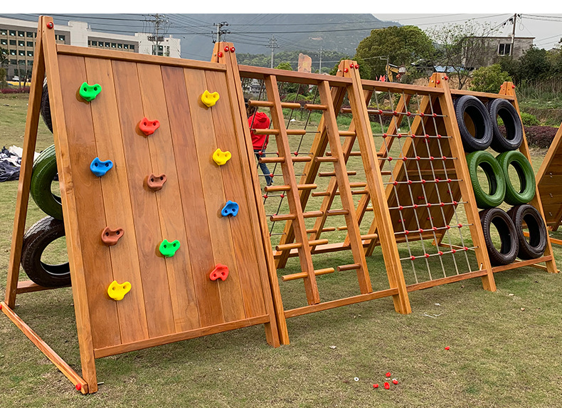幼儿园小区大型儿童攀爬架木质 儿童户外爬网玩具拓展攀登架