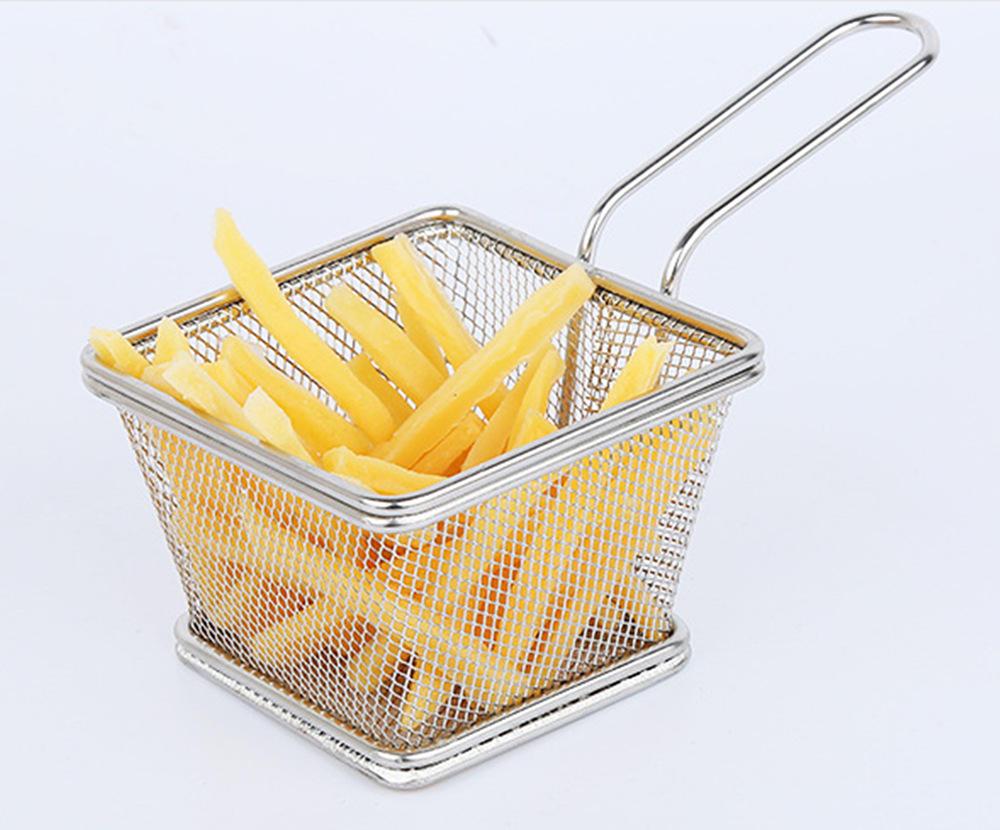 不锈钢迷你小油炸篮薯条篮 美式点心篮 创意厨具