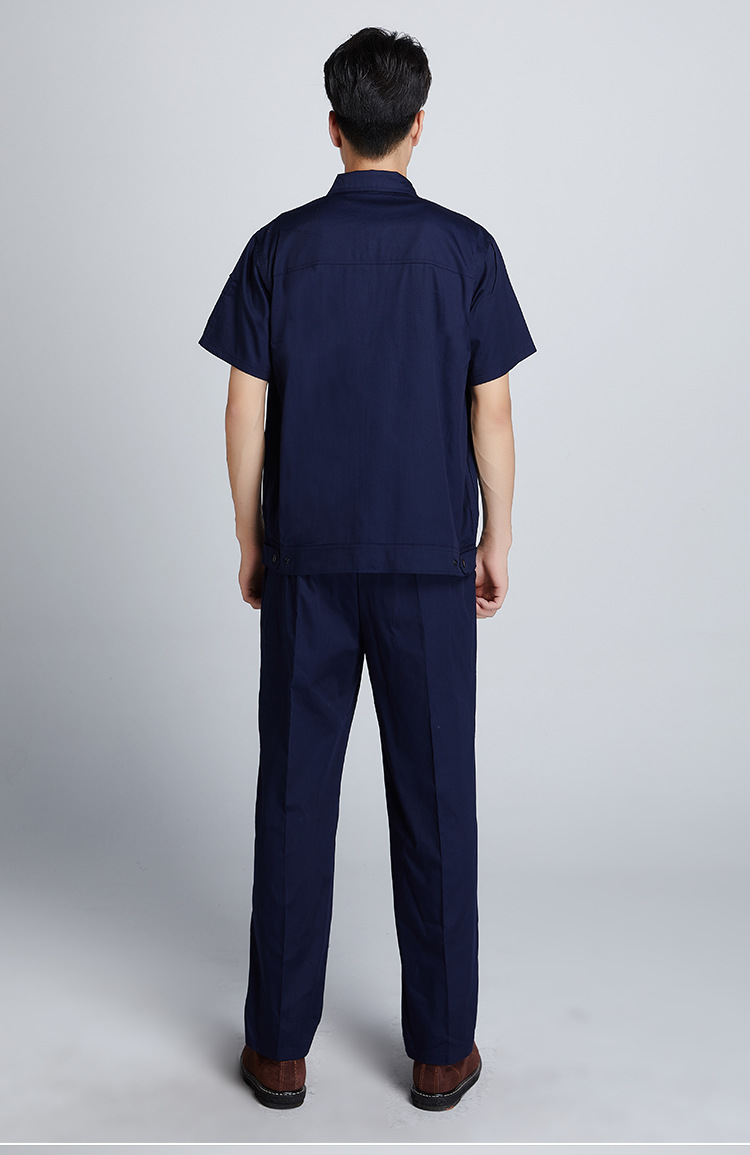 夏季短袖防静电工作服套装男女汽修劳保服透气工厂车间工装优惠