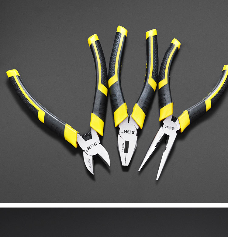 世克工具 尖嘴钳子 老虎钳钢丝钳 6寸8寸