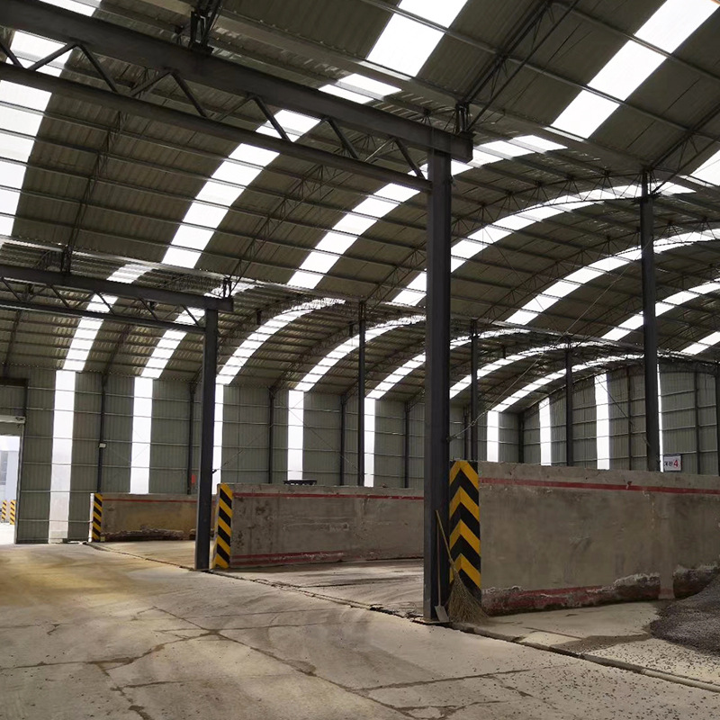 钢构料棚 工地圆弧彩钢大棚临时仓库 户外彩钢结构可移动钢构雨蓬