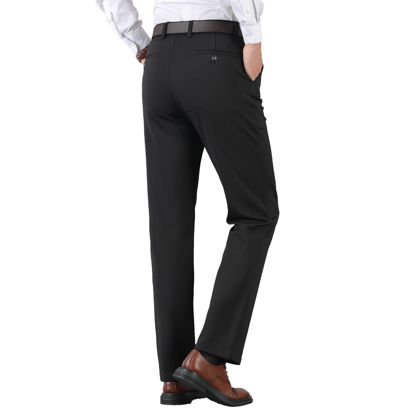 Thin Summer Factory Sales Suit Pants Middle-Aged and Elderly Casual Pants High Waist Pants Middle-Aged Men's Pants Stretch Dad Wear