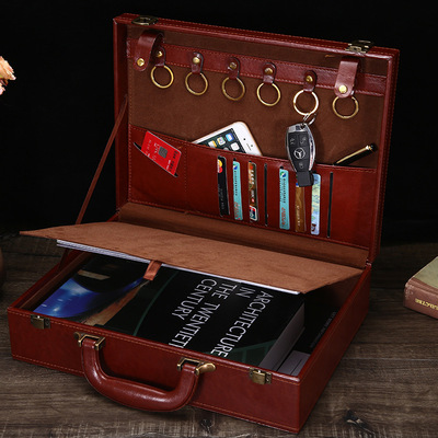 2020多功能高档钥匙交房箱 高档皮质房产箱包 工具箱 专业定制