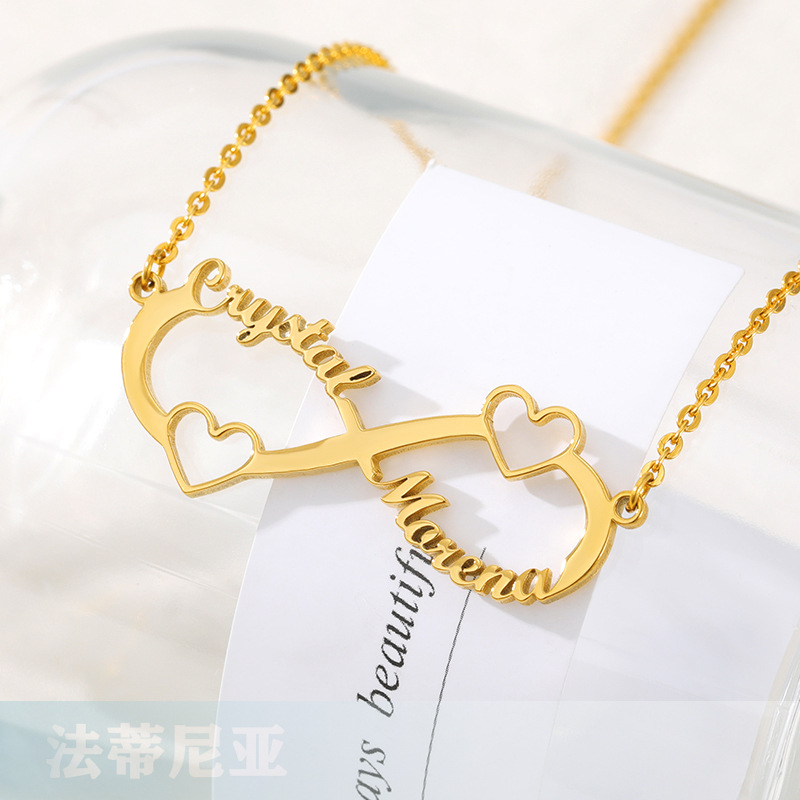 名字定制不锈钢项链吊坠手镯手链Custom Nameplate Necklace