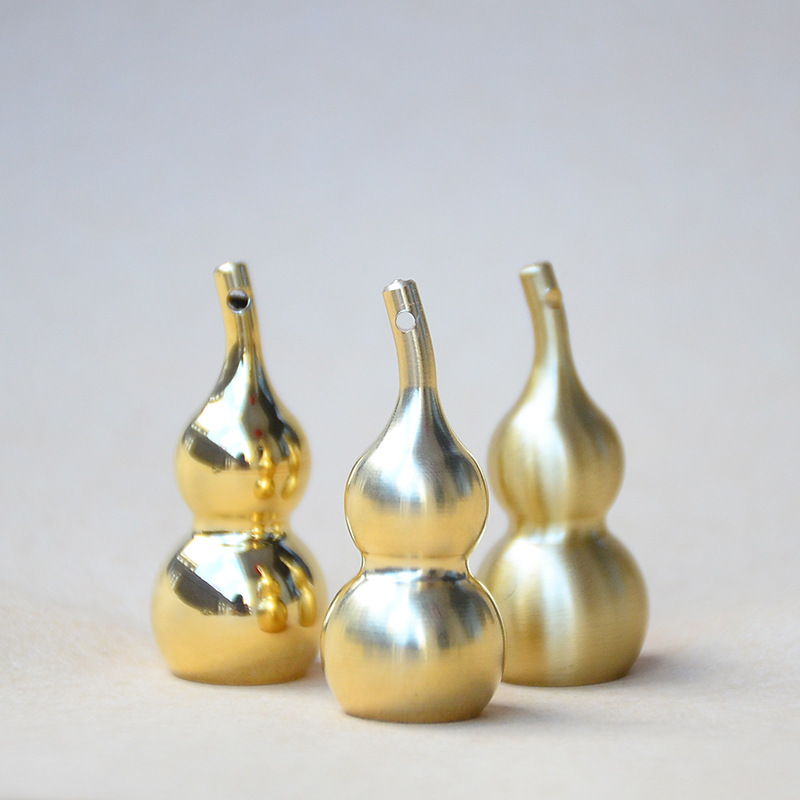 厂家直销大号空心铜葫芦汽车挂件平安福禄批发黄铜葫芦钥匙扣挂件