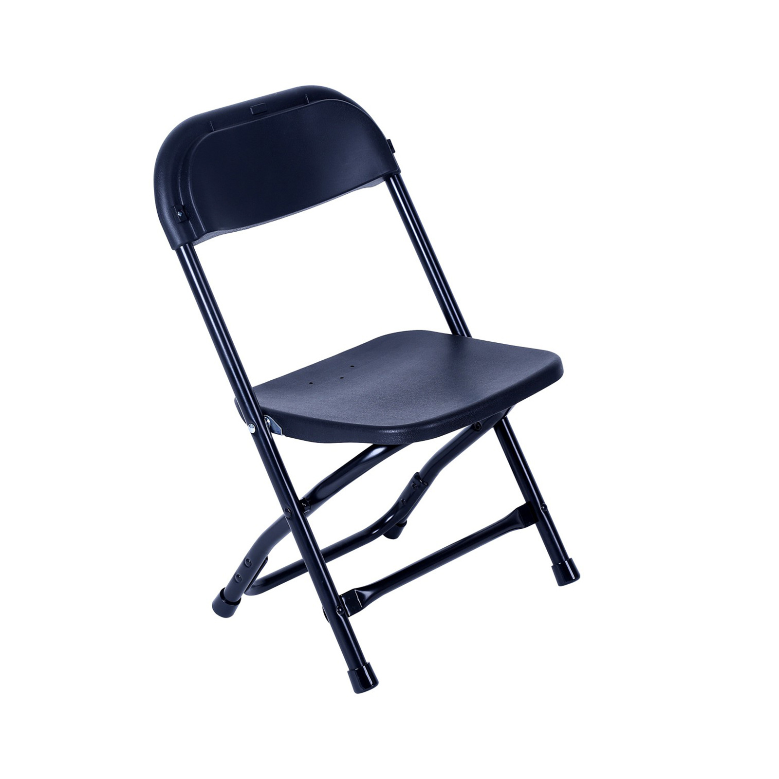 折叠椅 餐厅酒店简易黑色儿童折叠椅 简约时尚钢管折叠凳厂家定制