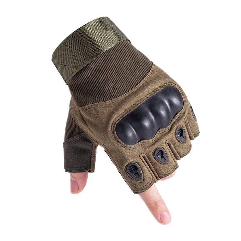 Tactical Gloves Men's Wholesale Half Finger Outdoor Mountaineering Protection Wear-Resistant Imitation Slip Fitness Full Finger Case Riding Gloves Men