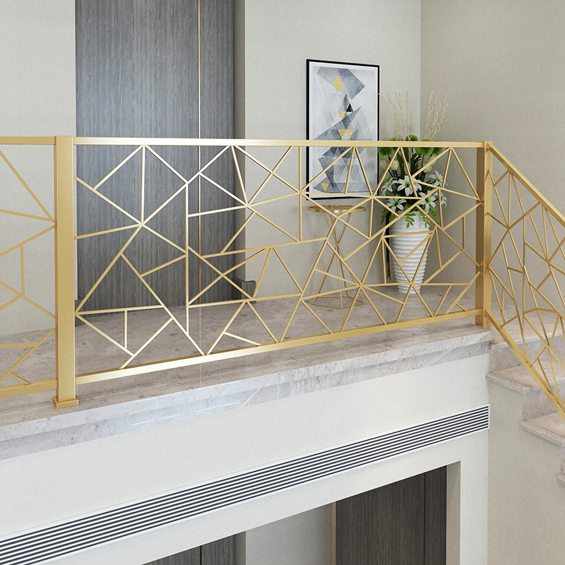 客厅铁艺护栏阳台装饰走廊栏杆楼梯扶手座屏室内围栏现代轻奢