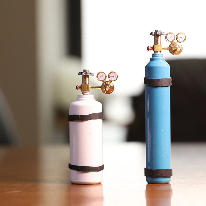 1:18汽车模型维修场景配件仿真合金氧气瓶乙炔瓶消火栓气泵油桶