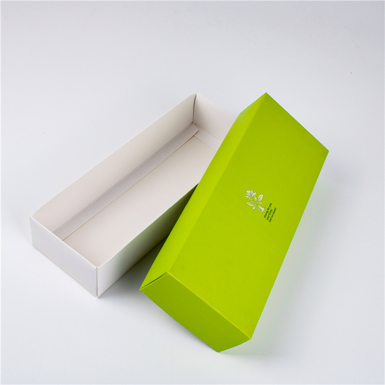 纯色饰品包装翻盖白卡纸礼盒uv印刷高档化妆品精华液包装盒可定制