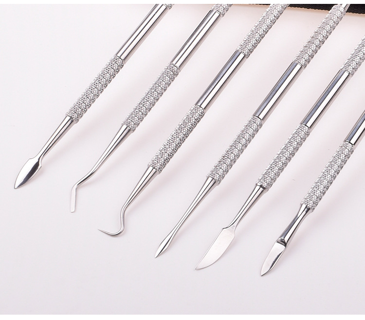 跨境不锈钢牙科材料雕刻刀套装蜡模六件组合工具口腔护理工厂直销