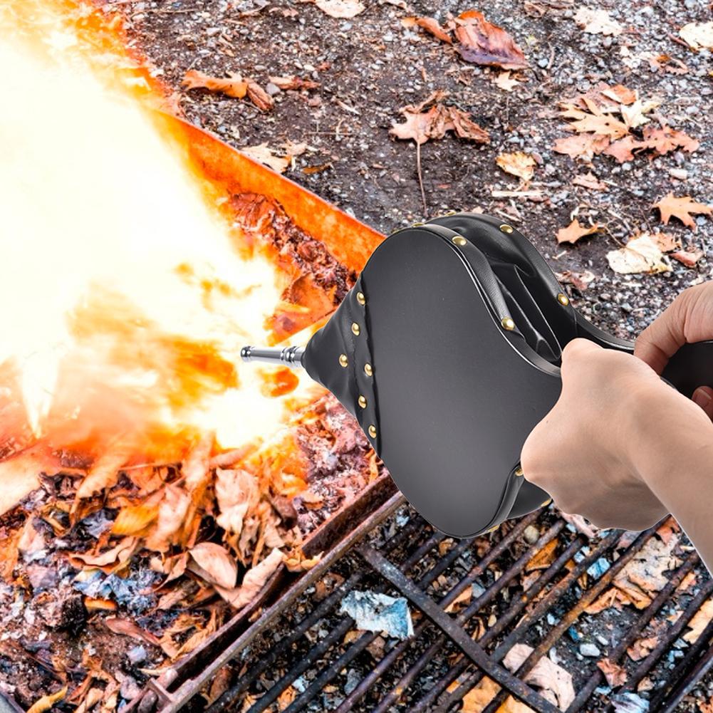 跨境壁炉工具木制壁炉鼓风 皮老虎手风器烧烤用具实木壁炉吹风器