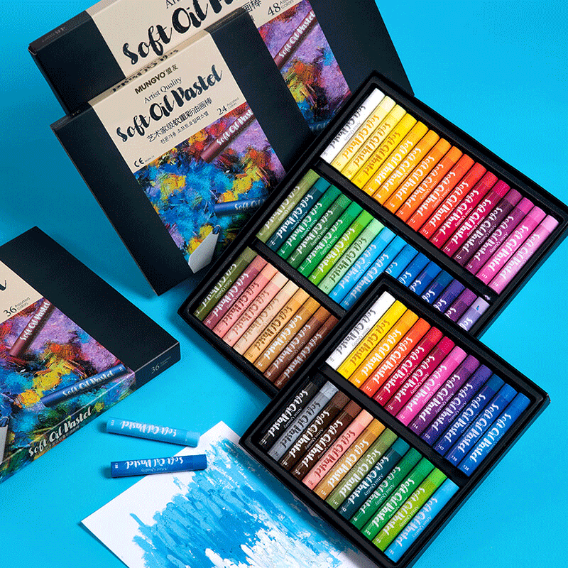 盟友艺术家级重彩油画棒mungyo72色软性浓彩专业美术涂鸦油画棒