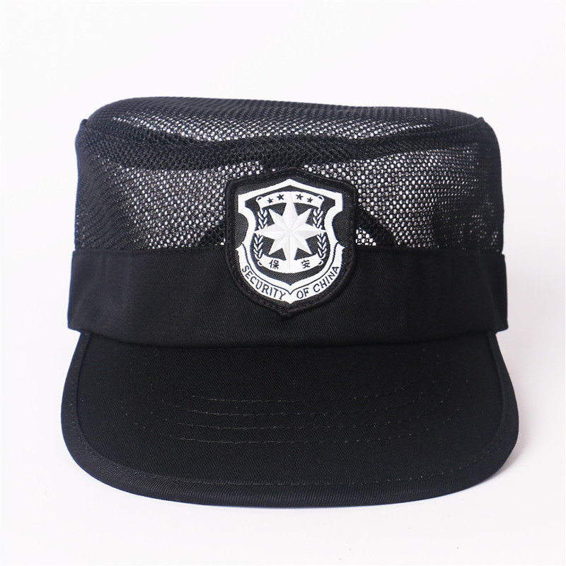 发保安帽执勤帽作训帽治安护卫训练特勤网格便帽夏季作训帽子