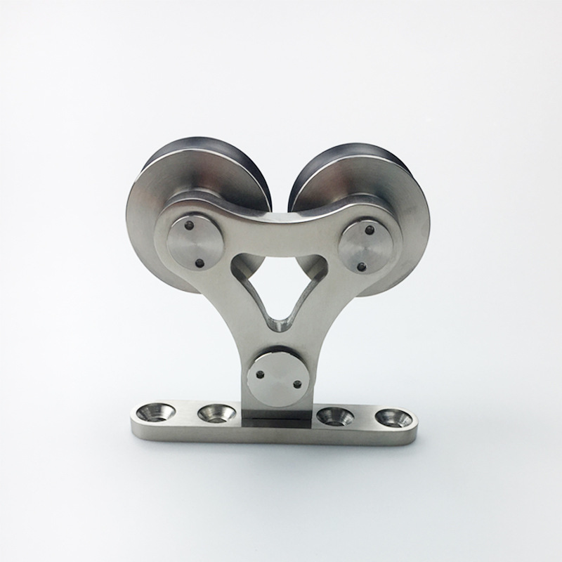 不锈钢淋浴房移门滑轮吊轮 谷仓门五金吊轨滑轨 不锈钢谷仓门吊轮