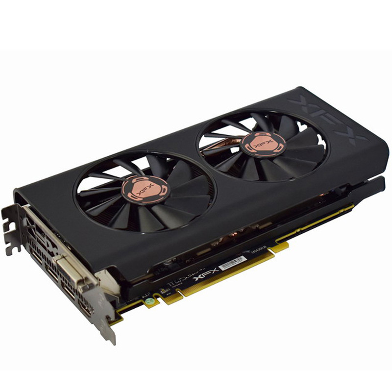 xfx讯景 rx 560xt 黑狼版 (双风扇) 8gb显存 14gbps频率 显卡