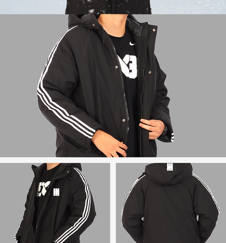 ad体育训练棉服冬训大衣时尚男士长款防风款棉服沈体大衣体院大衣