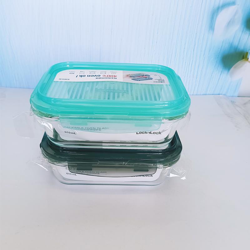 乐扣乐扣玻璃保鲜盒 llg990gry llg990mit 610ml