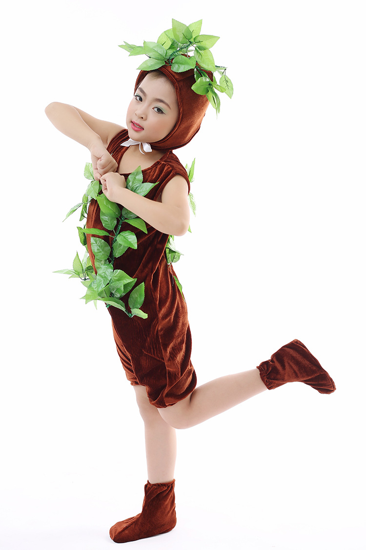 环保服装儿童大树演出服花草树木造型服饰大树小树表演服舞台话剧