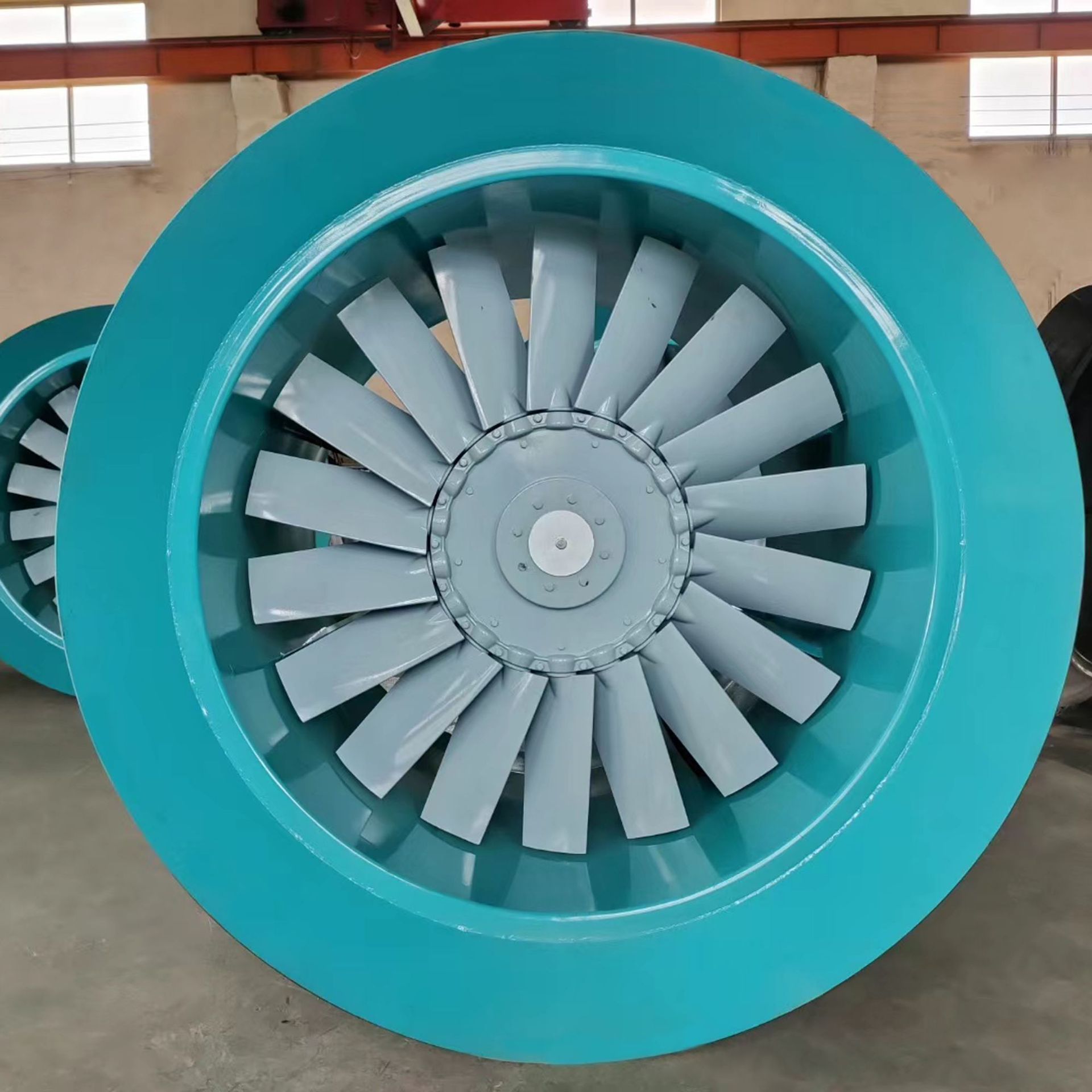 定制 远距离送风轴流风机配铝合金叶轮 管道式射流风机