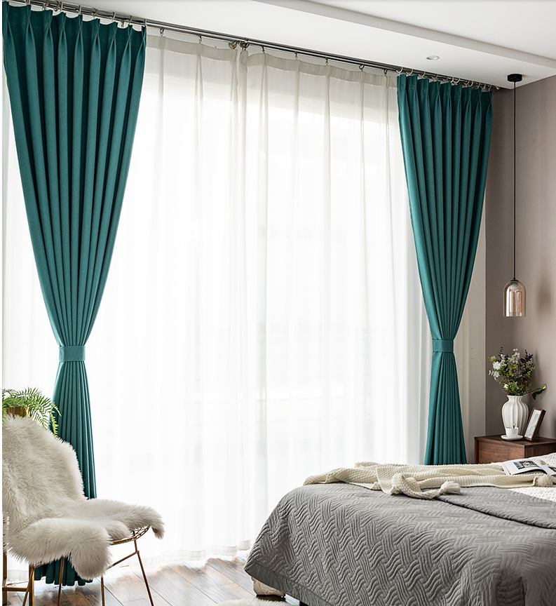 雅芙妮条纹窗帘纹理布高精密遮光窗帘工程学校窗帘纯色窗帘定制