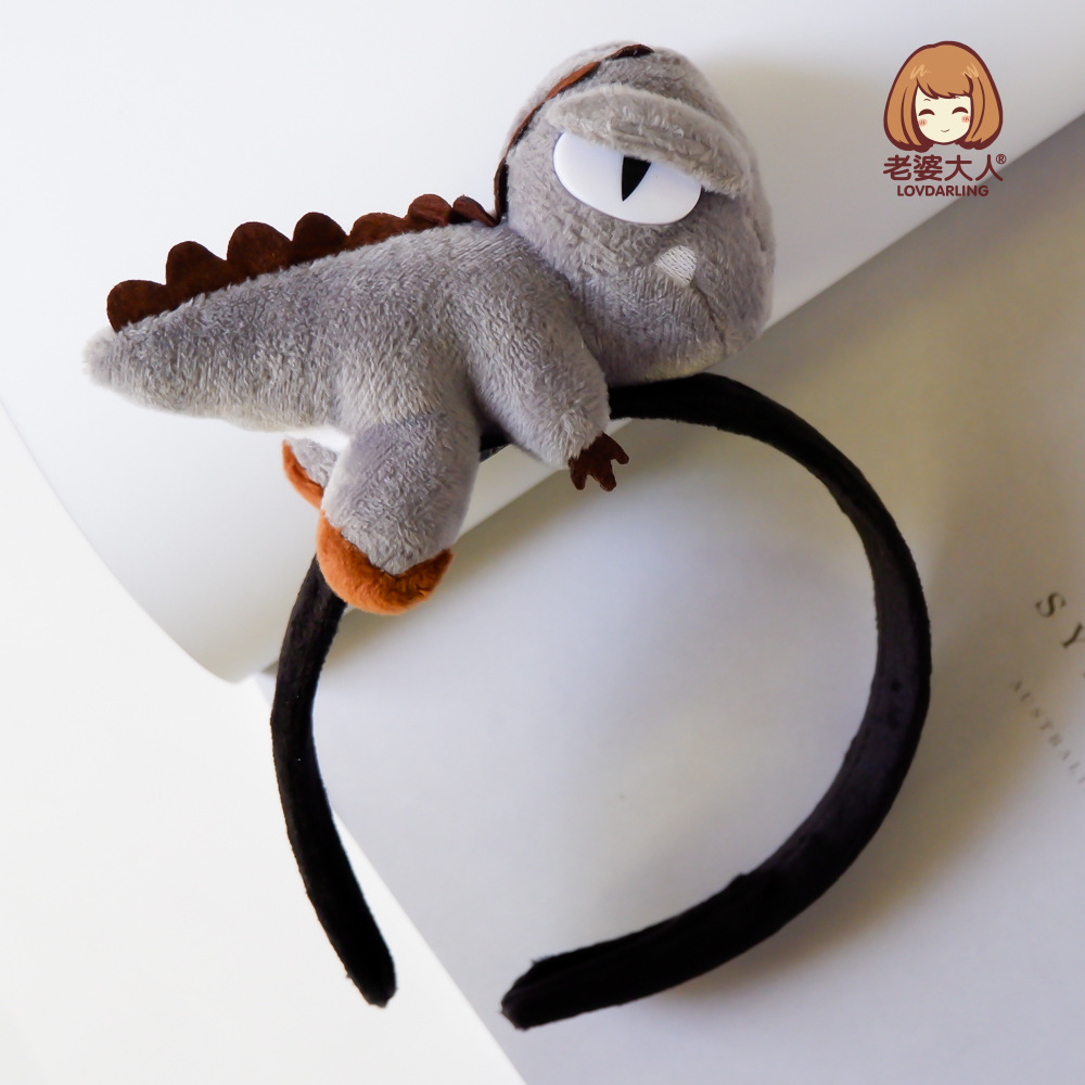 老婆大人饰品可爱洗脸发箍小恐龙头箍发卡卡通霸王龙