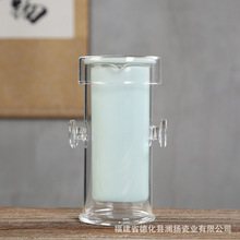 普洱茶专用泡茶具玻璃茶杯套装红茶陶瓷泡茶壶家用过滤双耳冲茶器