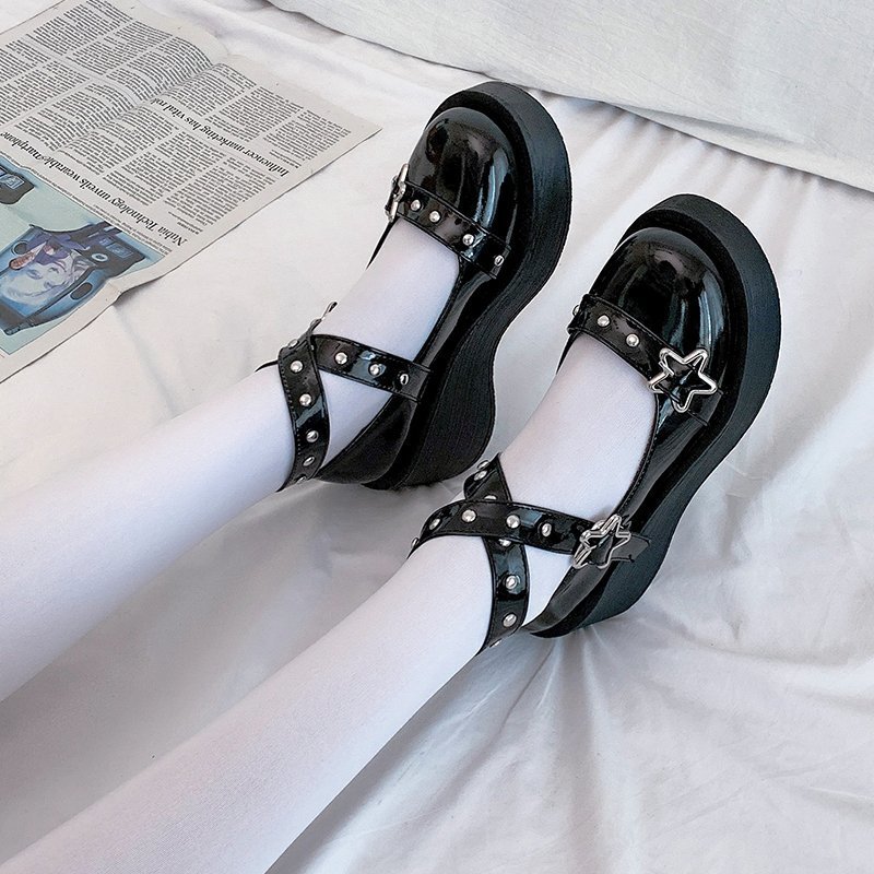 日系软妹洛丽塔lolita松糕厚底绑带娃娃鞋cos圆头学生公主女单鞋