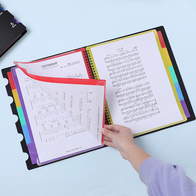 Multi-Function Change Music Folder Folder Color Inner Page Piano Score Music Folder Sub-Can Modify 20 Pages Pregnancy Test Book Sheet Music Folder Music Folder