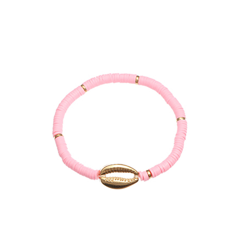 Bz1185 Ornament Beach Style Shell Bracelet Simple Woven Soft Ceramic Piece Friendship Rope for Women