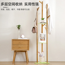 客厅简约衣帽架家用落地实木质衣服挂衣架卧室创意帽子挂包收纳架