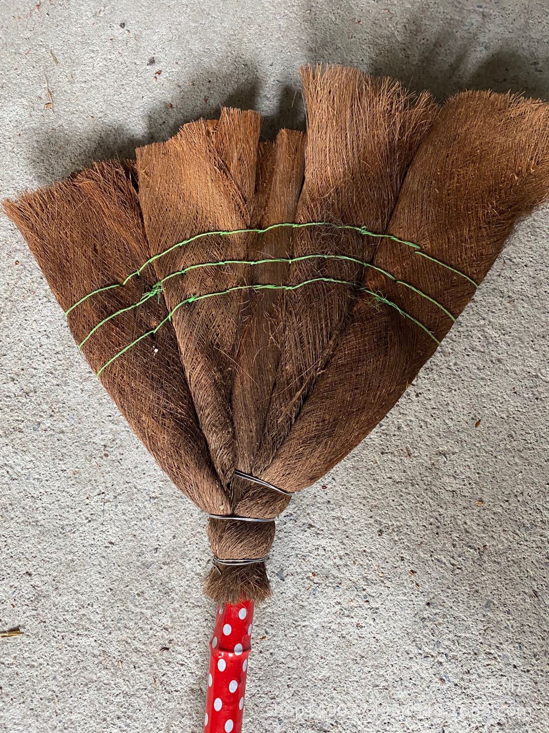 竹杆棕毛扫把鬃毛扫把棕扫把棕笤帚手工编软毛扫把家用扫帚