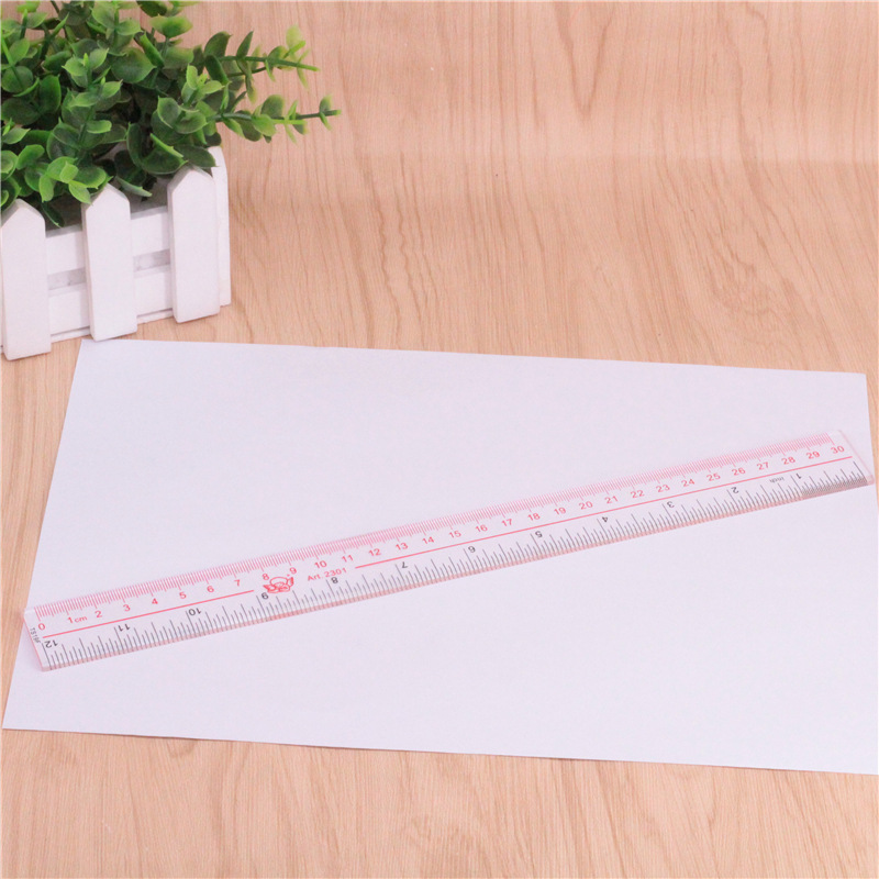 一边英寸 材  料: 有机玻璃 包  装: 1把袋装,36把/盒 规  格: 尺宽约