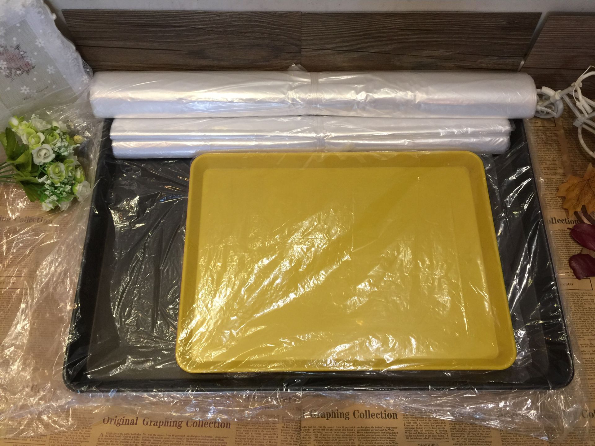 套盘袋透明烤盘袋环保烘焙精品快餐熟食大号一次性食品袋袋子专用