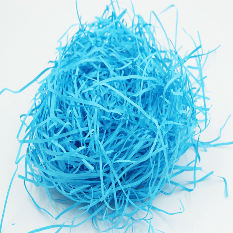 碎纸丝拉菲草填充物 diy喜糖盒礼盒填充彩色褶皱碎纸条100g装批发