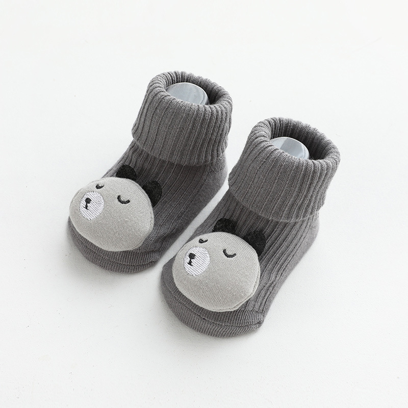 Spring and Autumn Newborn Three-Dimensional Cartoon Doll Baby Socks Glue Dispensing Non-Slip Loose Mouth Baby's Socks Children's Floor Socks