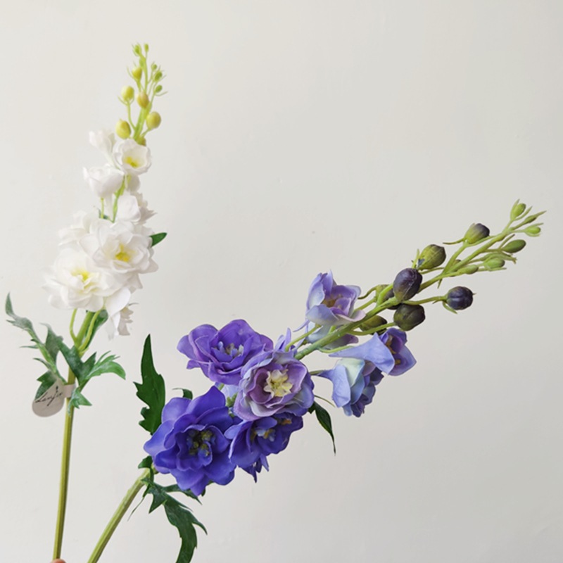 重瓣手感保湿仿真花小飞燕 白色花材紫罗兰 家居装饰 样板间花艺