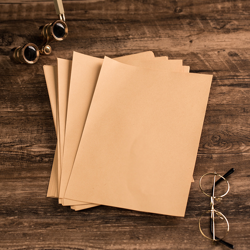牛皮纸信纸复古古风古典情书书写纸折写信纸信封套装信笺简约批发