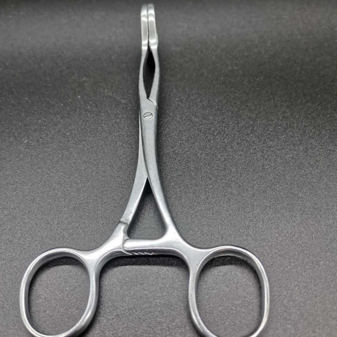 不锈钢医用舌钳拉舌钳口腔科检舌钳牙科钳子17cm口腔科器械医院用