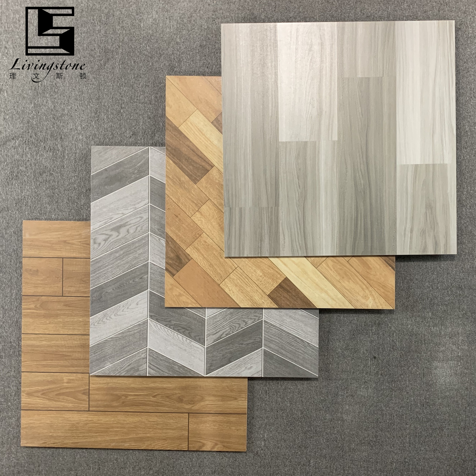 中式古典仿古木纹砖600*600复古风格大厅房间阳台地面防滑瓷砖