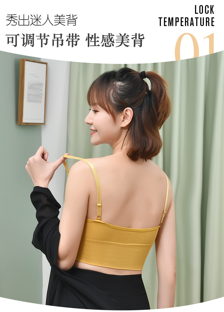 内衣女无钢圈聚拢抹胸式文胸学生高中少女日系打底裹胸吊带小背心