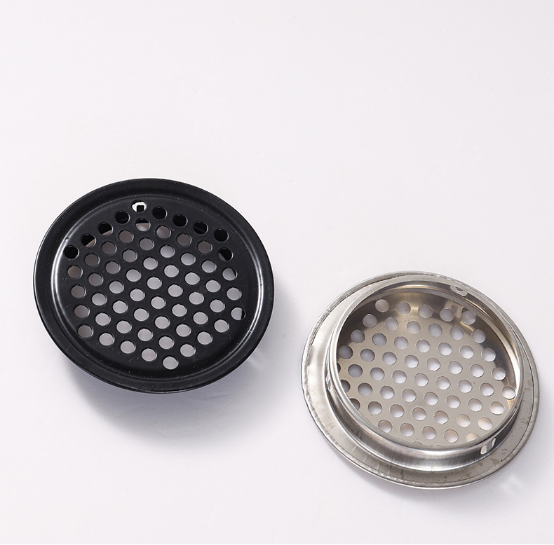 不锈钢透气孔白色通风孔黑色散热透气网孔盖橱柜衣柜家