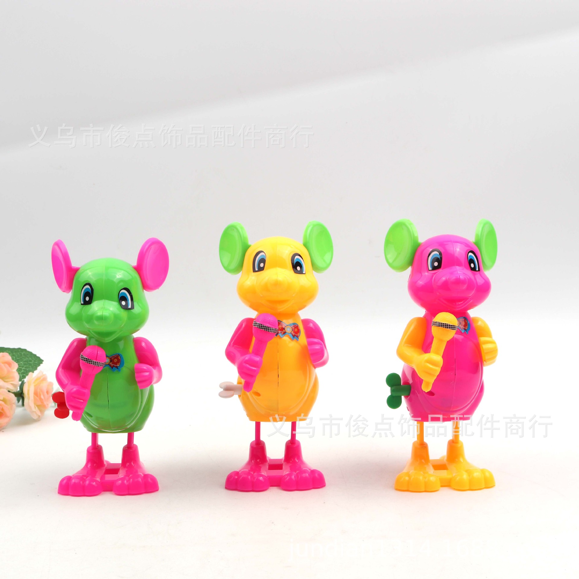 卡通发条跳跳鼠创意上链条 儿童小玩具 经典怀旧跳跳玩具地摊货源