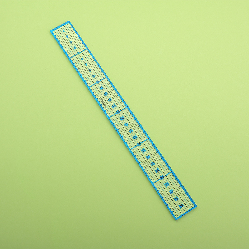 diy缝纫拼布工具拼布尺 缝纫尺 尺子 服装尺 3*30cm 蓝尺新品特价