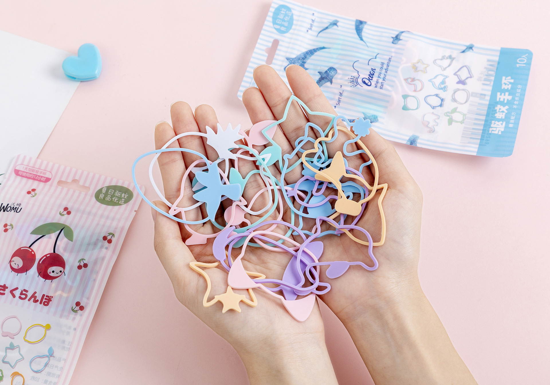 韩国避蚊神器不含避蚊胺儿童可用糖果色水果动物造型驱蚊手环