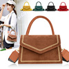 2020 winter new pattern Retro Nubuck leather portable Square bag fashion collocation Ladies Handbag One shoulder Diagonal package 2020 winter new pattern Retro Nubuck leather portable Square bag fashion collocation Ladies Handbag One shoulder Diagonal package